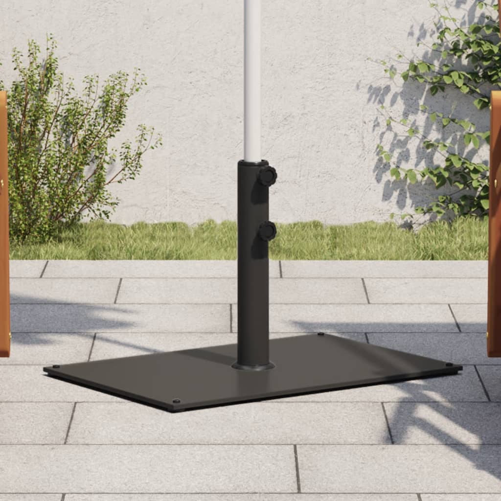 Pied de parasol Vidaxl pour mâts de ø32 38 48 mm 15 kg rectangulaire