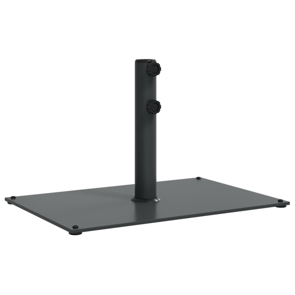 Pied de parasol Vidaxl pour mâts de ø32 38 48 mm 15 kg rectangulaire