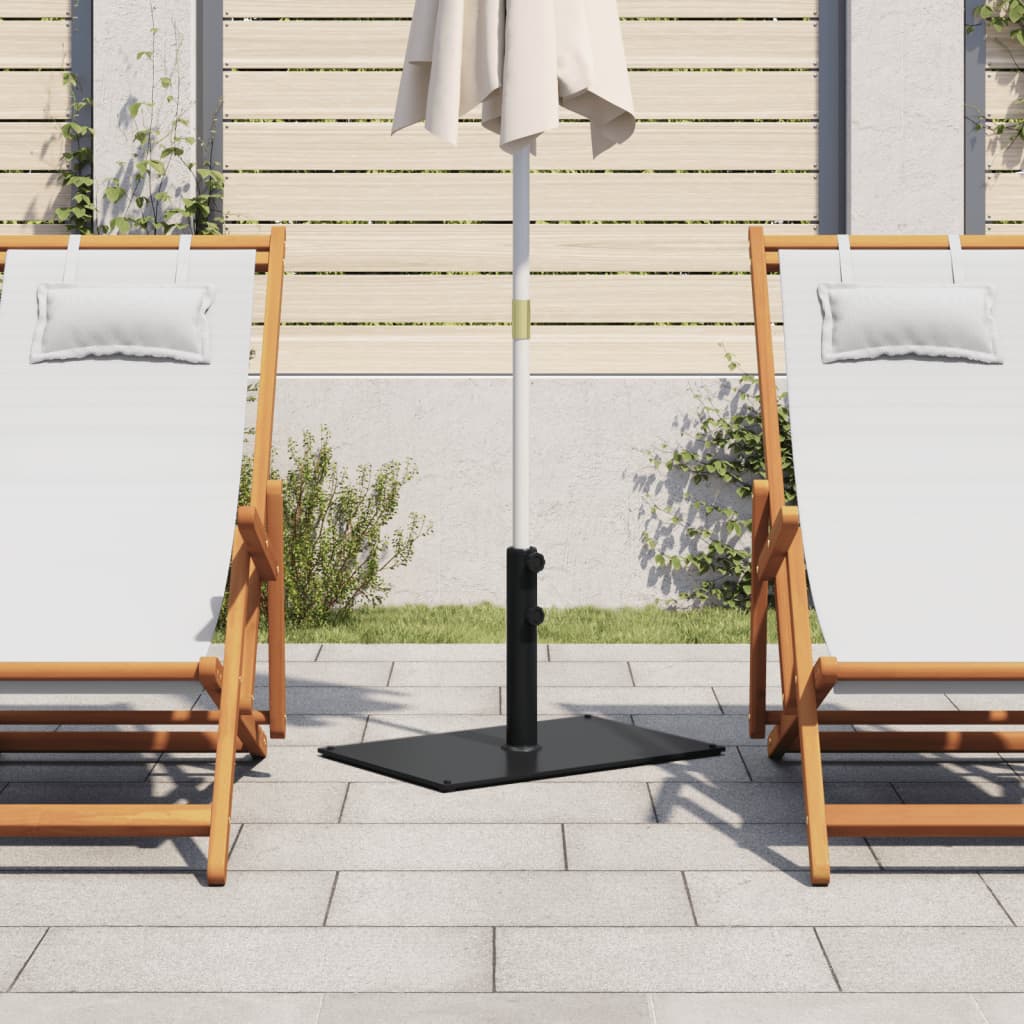 Pied de parasol Vidaxl pour mâts de ø32 38 48 mm 15 kg rectangulaire