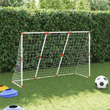 VidaXL but de football pour enfants avec ballons 2-en-1 184x64x124 cm blanc