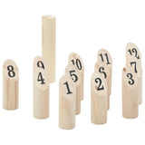 Vidaxx Jeu de chiffres Kubb de 13 pièces avec étui de transport en bois de pin massif