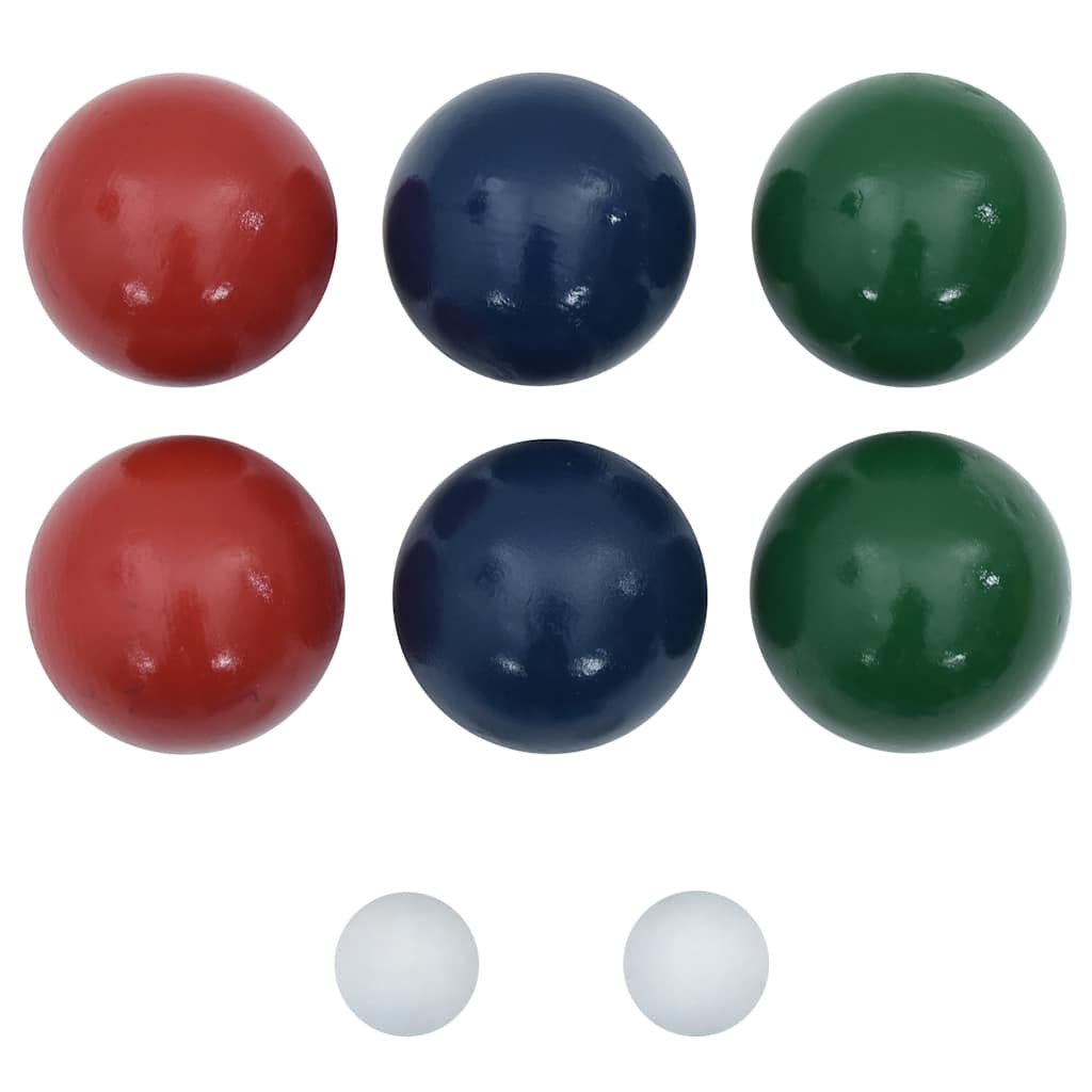 Vidaxl jeu de boules 8 pièces et étui de transport en bois de pin massif