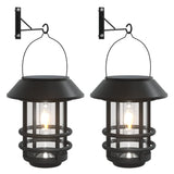 VidaXL lanternes murales d'extérieur 2 pcs solaire blanc