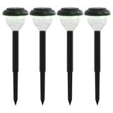 VidaXL éclairage d'allée de jardin 4 pcs solaire avec piquets de terre RVB et blanc chaud