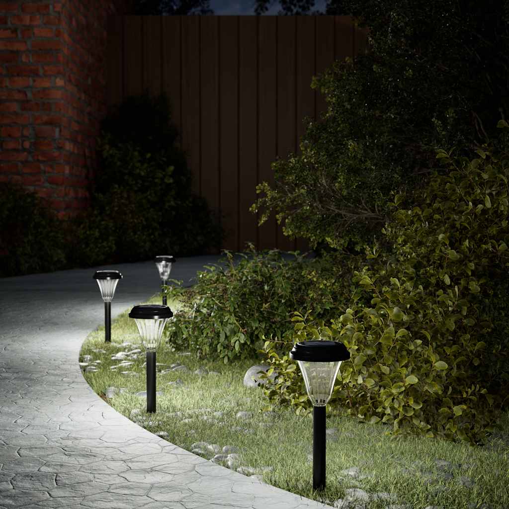 Vidaxx éclairage d'allée de jardin 12 pcs solaire avec piquets de terre blanc