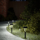 Vidaxx éclairage d'allée de jardin 12 pcs solaire avec piquets de terre blanc
