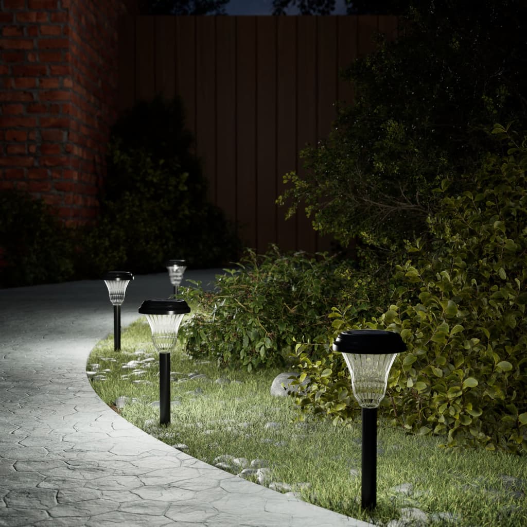 Vidaxx éclairage d'allée de jardin 12 pcs solaire avec piquets de terre blanc