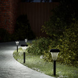 Vidaxx éclairage d'allée de jardin 12 pcs solaire avec piquets de terre blanc
