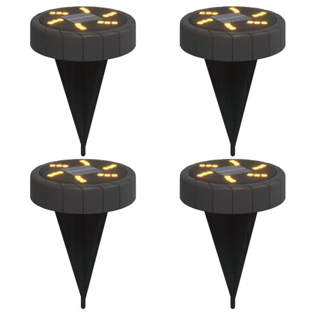 Vidaxx lampes au sol 4 pcs solaires avec piquets de terre blanc chaud