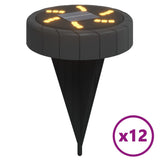Vidaxx lampes au sol 12 pcs solaires avec piquets de terre blanc chaud
