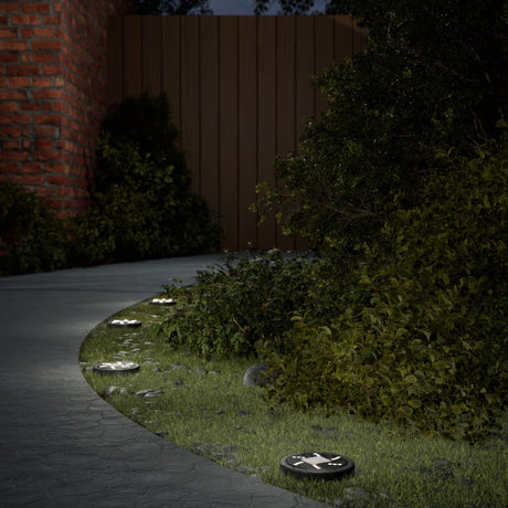 Vidaxx lampes au sol 12 pcs solaires avec piquets de terre blanc chaud