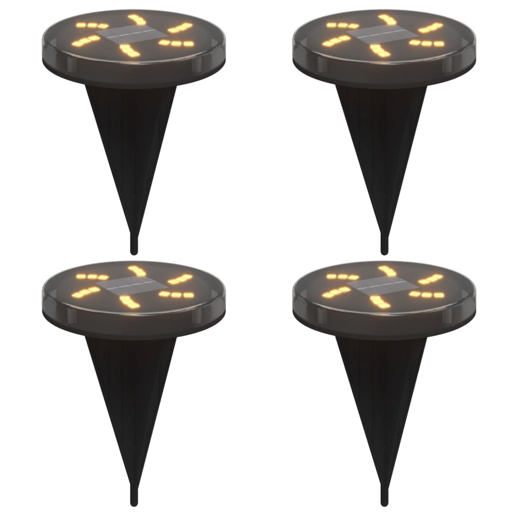 Vidaxx lampes au sol 4 pcs solaires avec piquets de terre blanc chaud