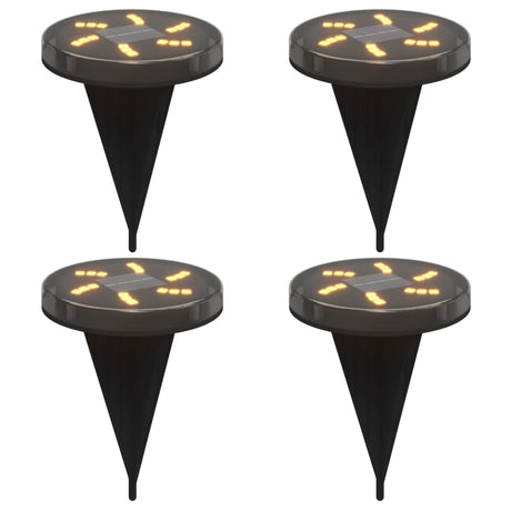 Vidaxx lampes au sol 4 pcs solaires avec piquets de terre blanc chaud