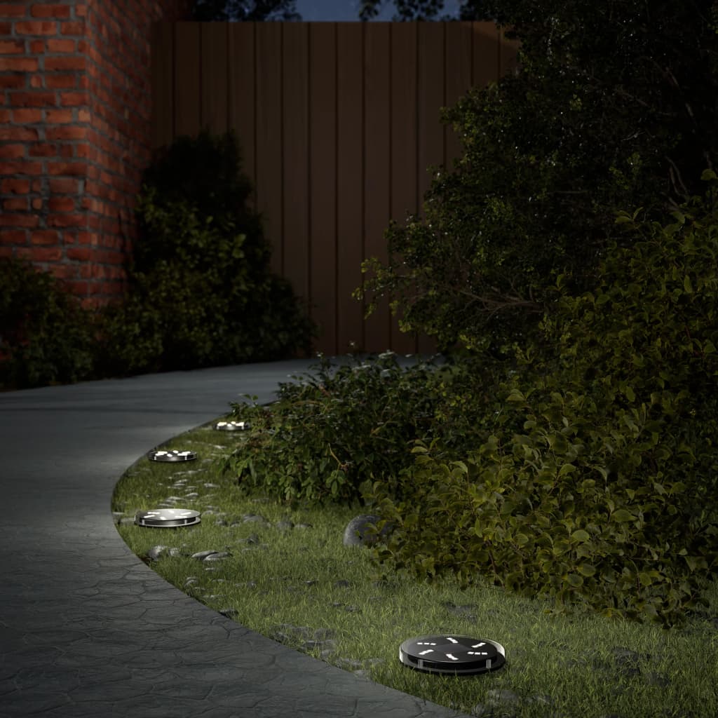 Vidaxx lampes au sol 4 pcs solaires avec piquets de terre blanc chaud
