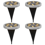 Vidaxx lampes au sol 4 pcs solaires avec piquets de terre blanc chaud