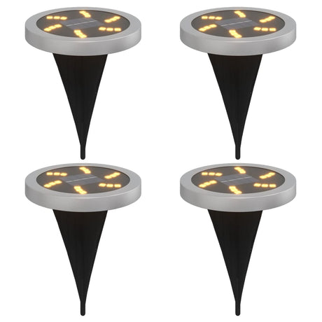 Vidaxx lampes au sol 4 pcs solaires avec piquets de terre blanc chaud