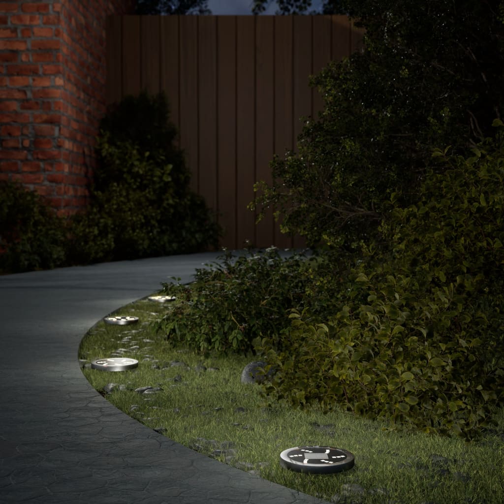 Vidaxx lampes au sol 4 pcs solaires avec piquets de terre blanc chaud