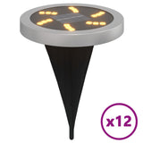 Vidaxx lampes au sol 12 pcs solaires avec piquets de terre blanc chaud