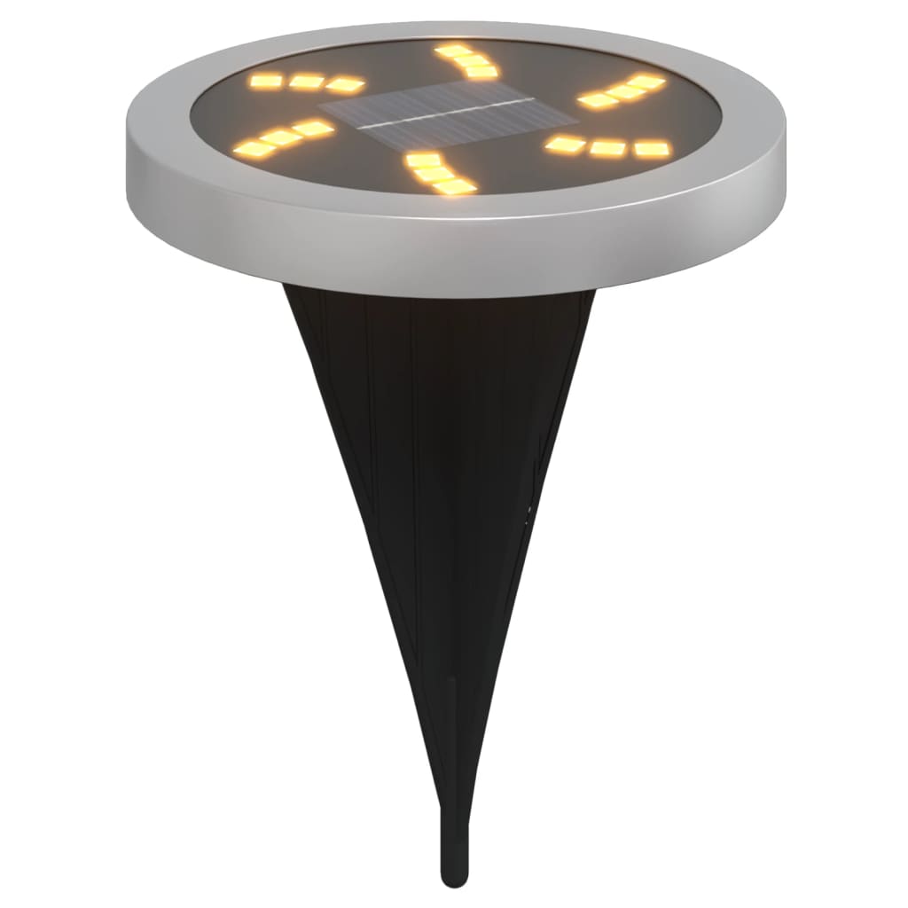Vidaxx lampes au sol 12 pcs solaires avec piquets de terre blanc chaud