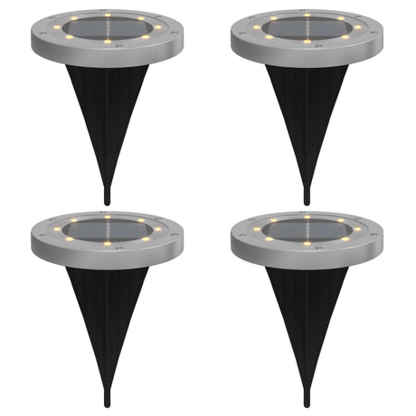 Vidaxx lampes au sol 4 pcs solaires avec piquets de terre blanc chaud