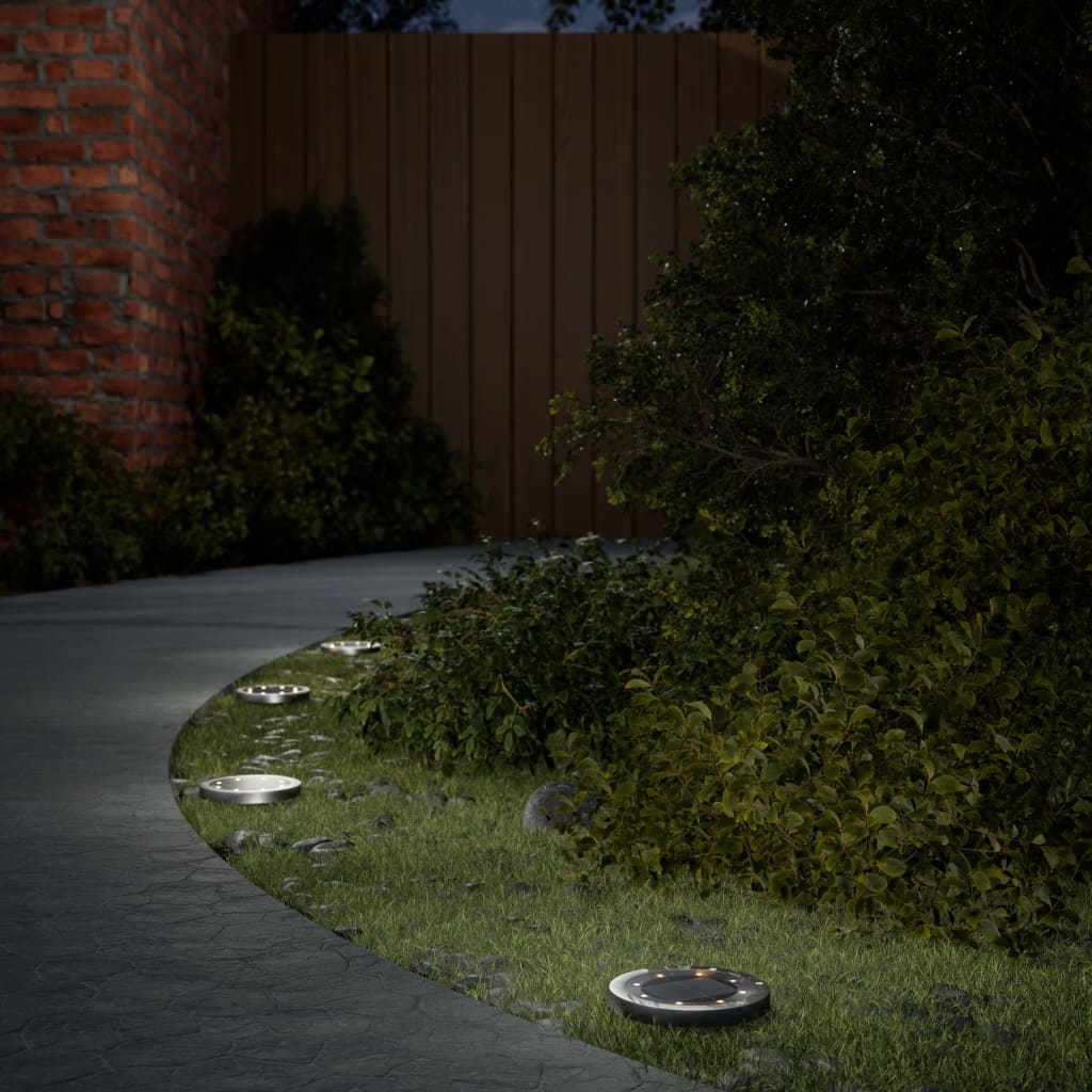 Vidaxx lampes au sol 12 pcs solaires avec piquets de terre blanc chaud