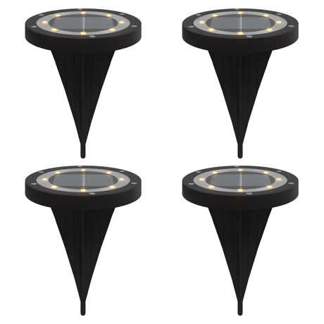 Vidaxx lampes au sol 4 pcs solaires avec piquets de terre blanc chaud