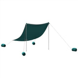 Vidaxl Beach Canopy con anclajes de arena 214x236 cm verde