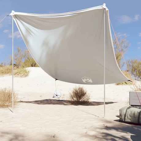 Auvent de plage Vidaxx avec ancres à sable 214x236 cm gris