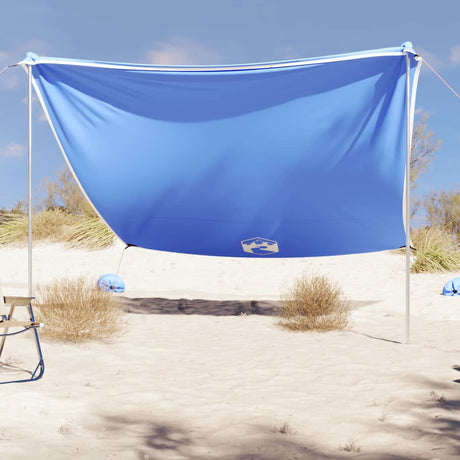 Vidaxxl auvent de plage avec ancres à sable 304x300 cm bleu