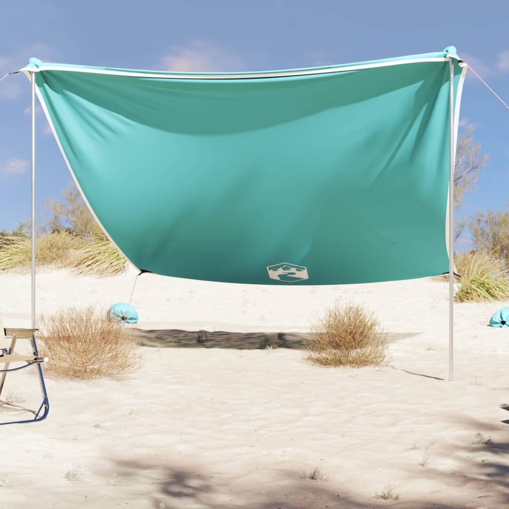 Vidaxl plage cache avec ancres de sable 304x300 cm vert