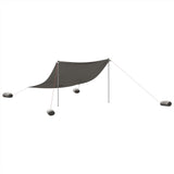 Vidaxl Beach Canopy med sandanker 304x300 cm grå