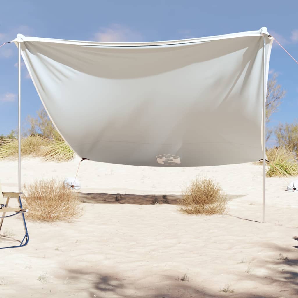 Vidaxl Beach baldacchino con ancore di sabbia 304x300 cm grigio