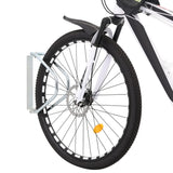 Vidaxl support de vélo 2 pcs montage mural en acier galvanisé