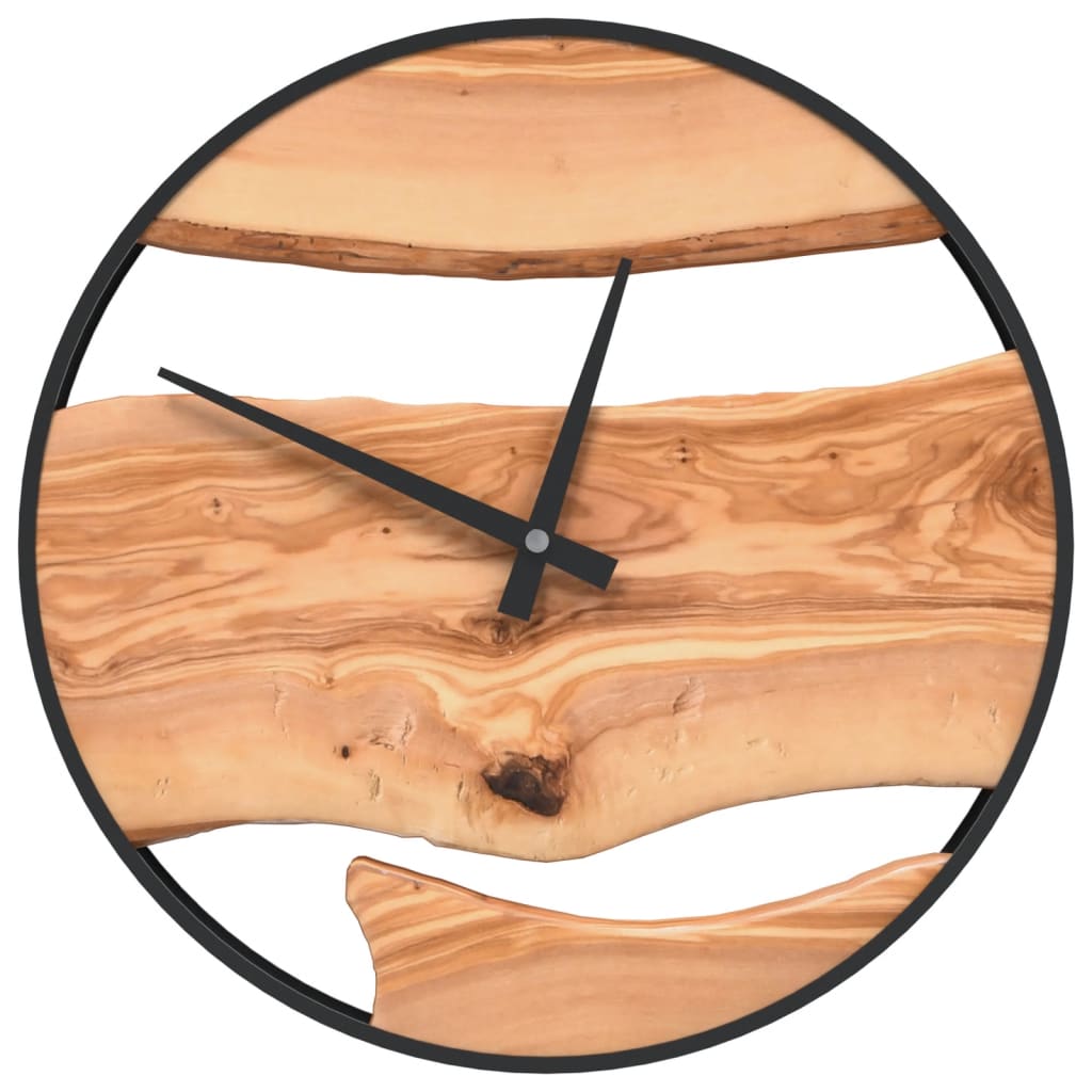 Vidaxx horloge murale ø35 cm fer et bois d'olivier marron
