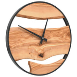 Vidaxx horloge murale ø35 cm fer et bois d'olivier marron