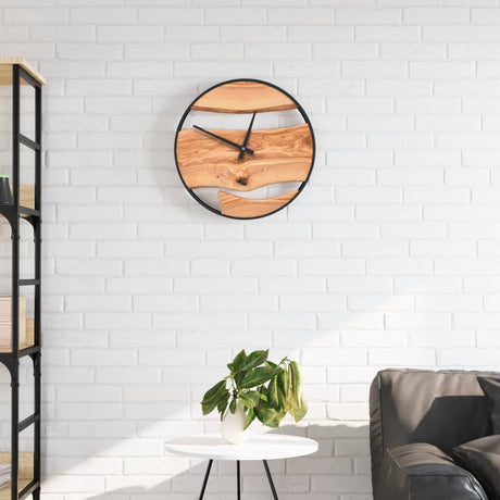 Vidaxx horloge murale ø35 cm fer et bois d'olivier marron