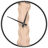 Vidaxx horloge murale ø35 cm fer et chêne marron