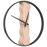 Vidaxx horloge murale ø35 cm fer et chêne marron