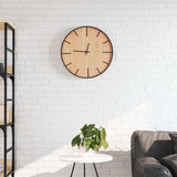 Vidaxx horloge murale ø39 cm fer et bois fini marron