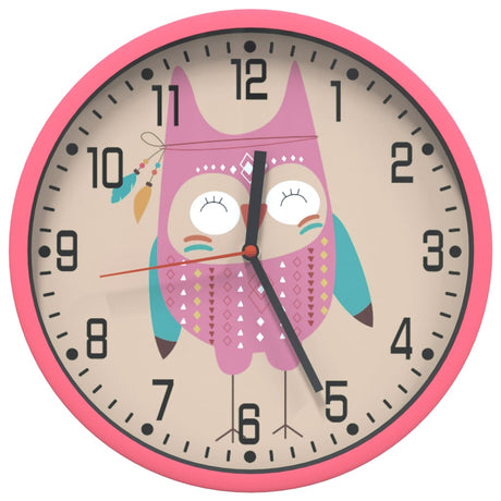 VidaXL horloge murale ø25,5 cm en polystyrène et verre rose