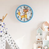 Vidaxxl horloge murale ø25,5 cm en polystyrène et verre bleu