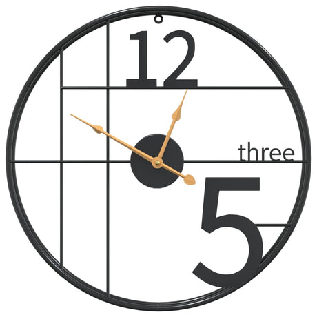 Vidaxx horloge murale ø50 cm fer noir