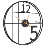 Vidaxx horloge murale ø50 cm fer noir