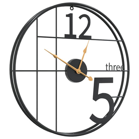 Vidaxx horloge murale ø50 cm fer noir