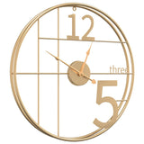 VidaXL horloge murale ø50 cm fer doré