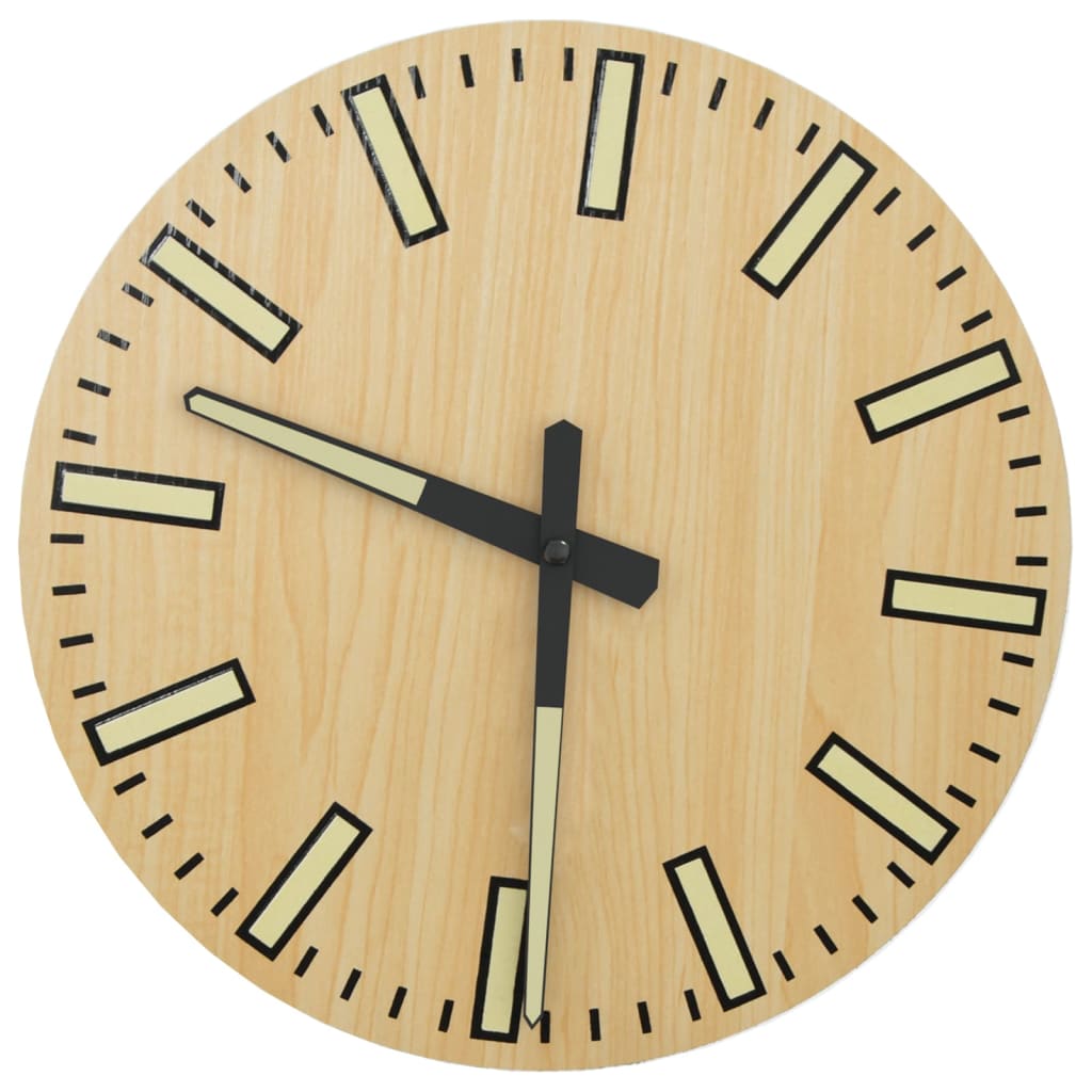 Vidaxx horloge murale avec cadran et aiguilles lumineux ø30 cm jaune