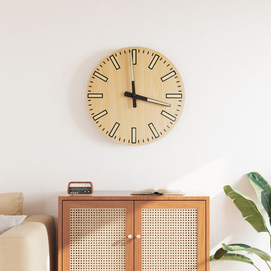 Vidaxx horloge murale avec cadran et aiguilles lumineux ø30 cm jaune