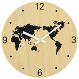 Vidaxx horloge murale ø30 cm bois artisanal jaune et noir