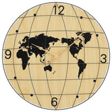 Vidaxxl horloge murale ø50 cm bois artisanal jaune et noir