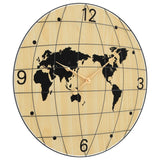 Vidaxxl horloge murale ø50 cm bois artisanal jaune et noir